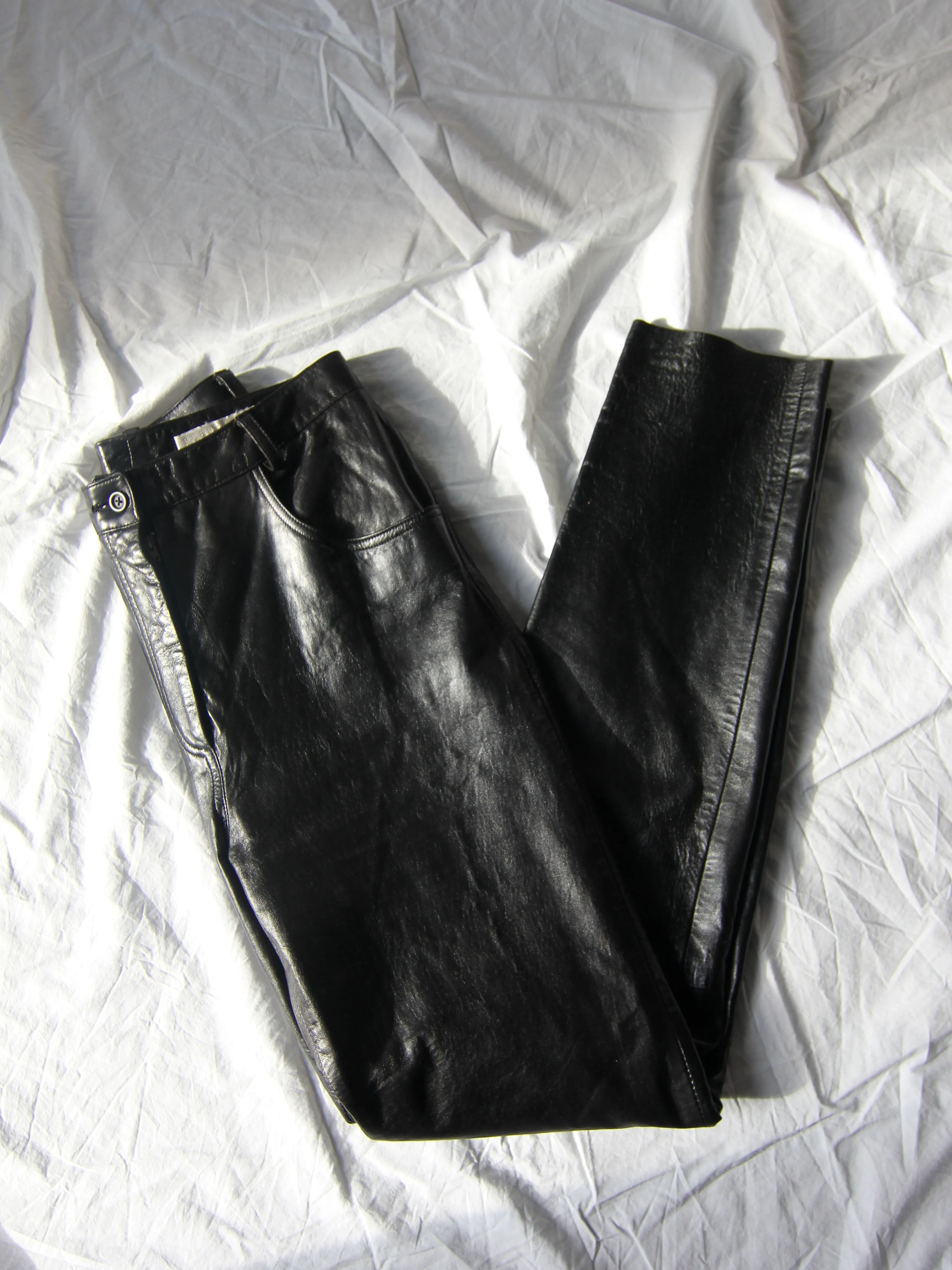Five Pocket Leather Pants