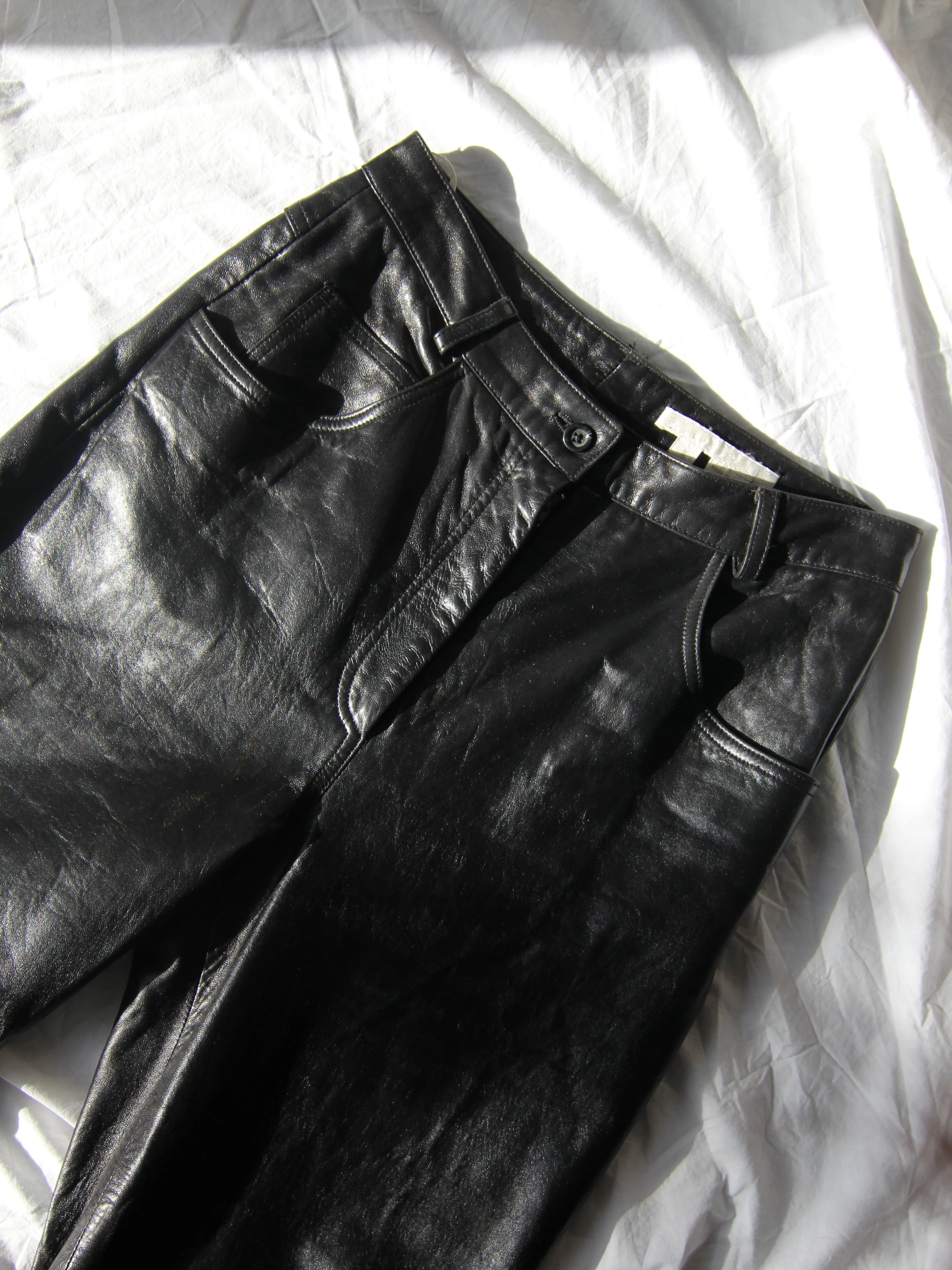 Five Pocket Leather Pants