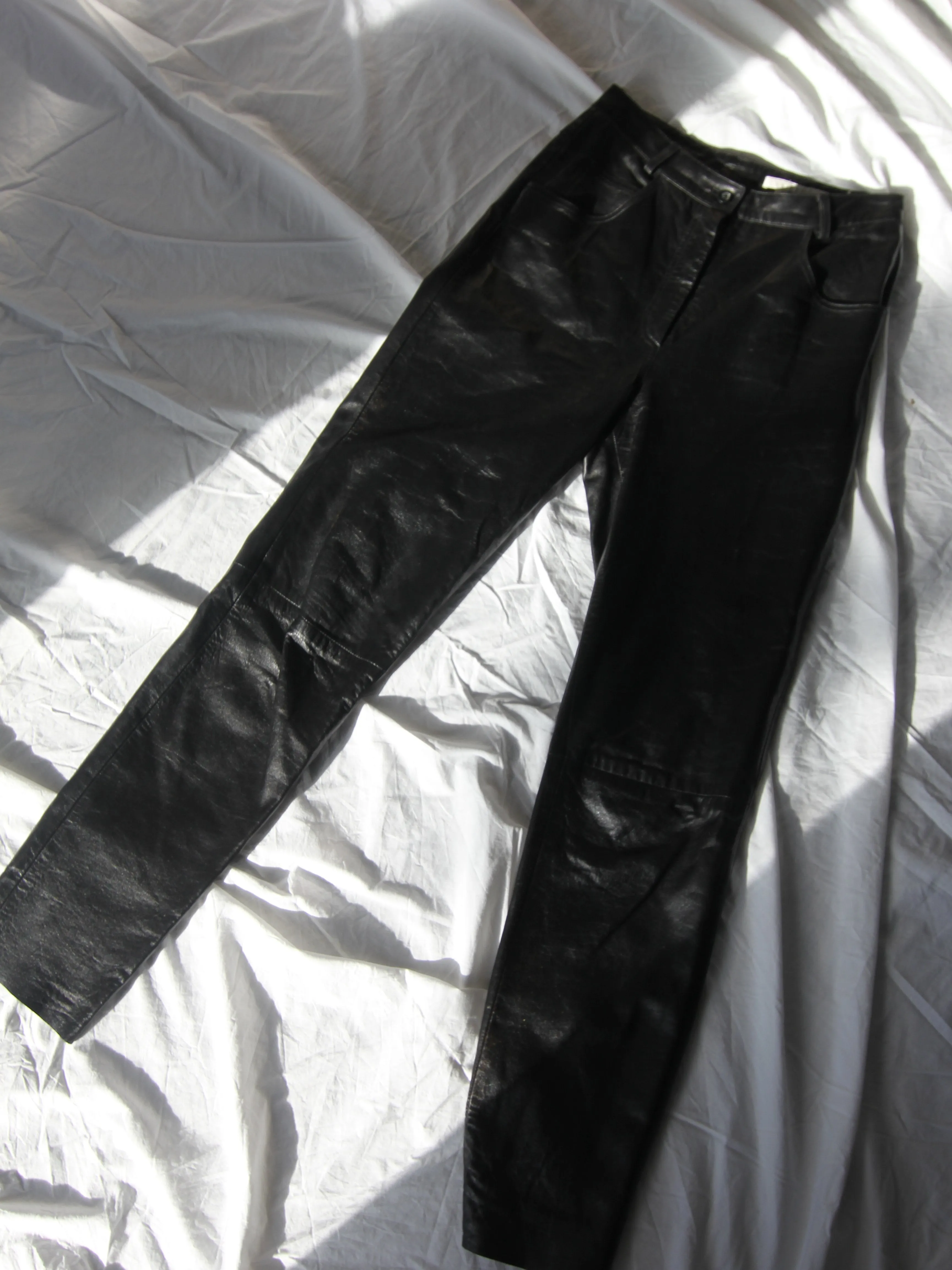 Five Pocket Leather Pants