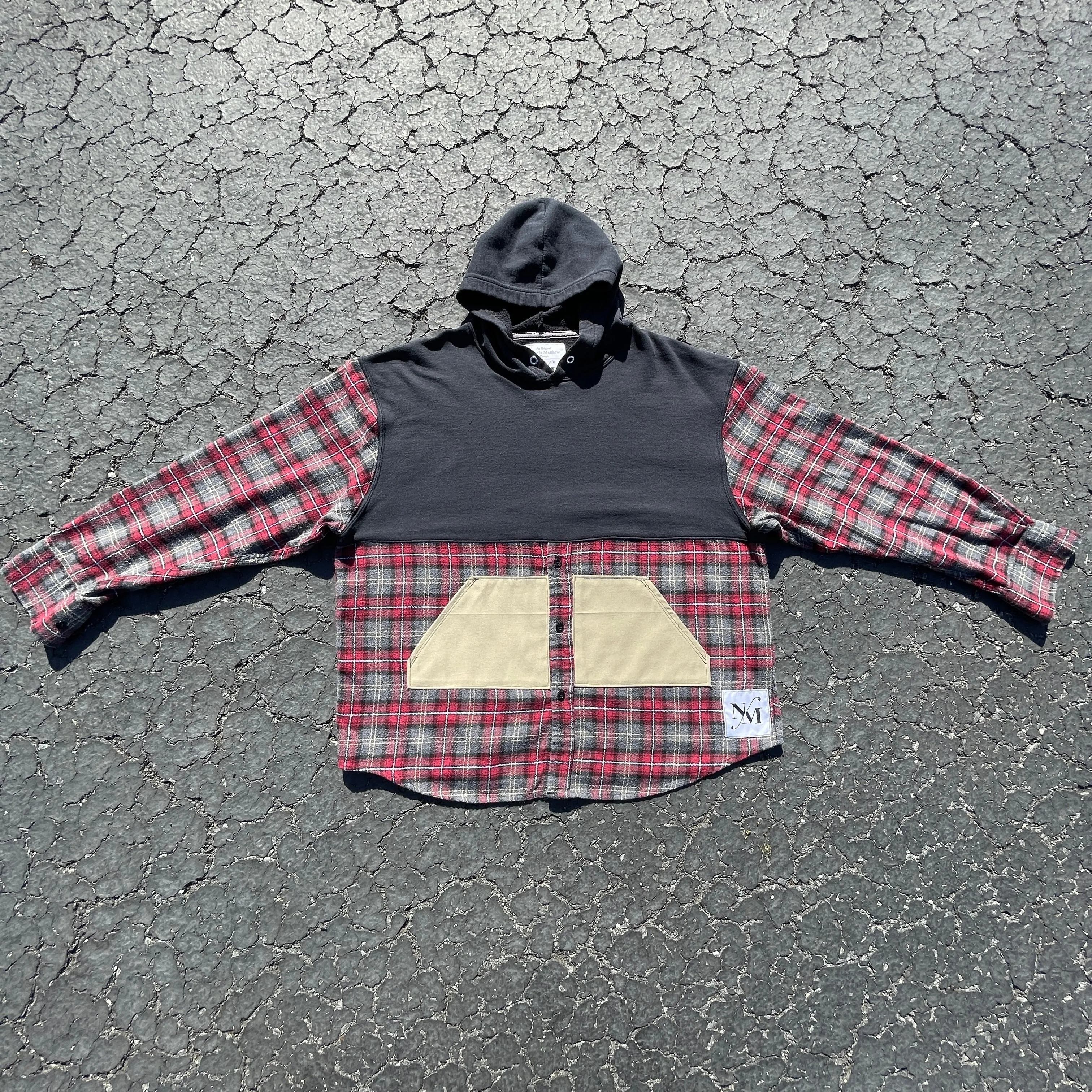 Flannel Fusion Hooded Sweatshirt Hybrid