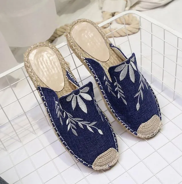 Flat Canvas Shoes Slip-on Leisure Breathable Linen Women  Shoes