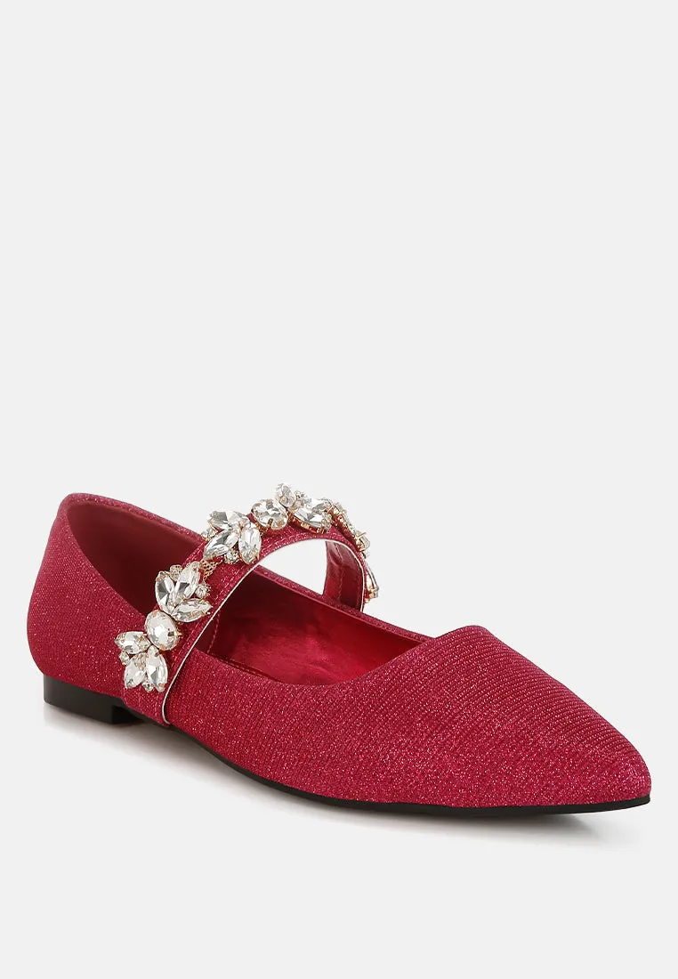 Flavia Diamante Brooch Glitter Ballerinas
