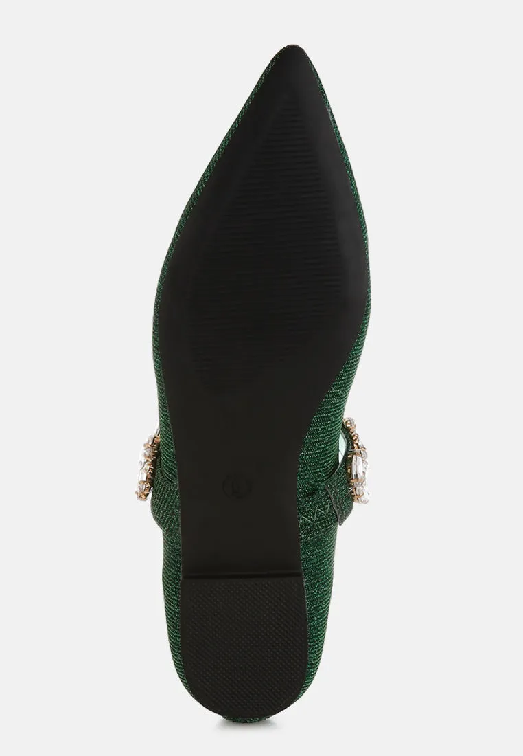 Flavia Diamante Brooch Glitter Ballerinas