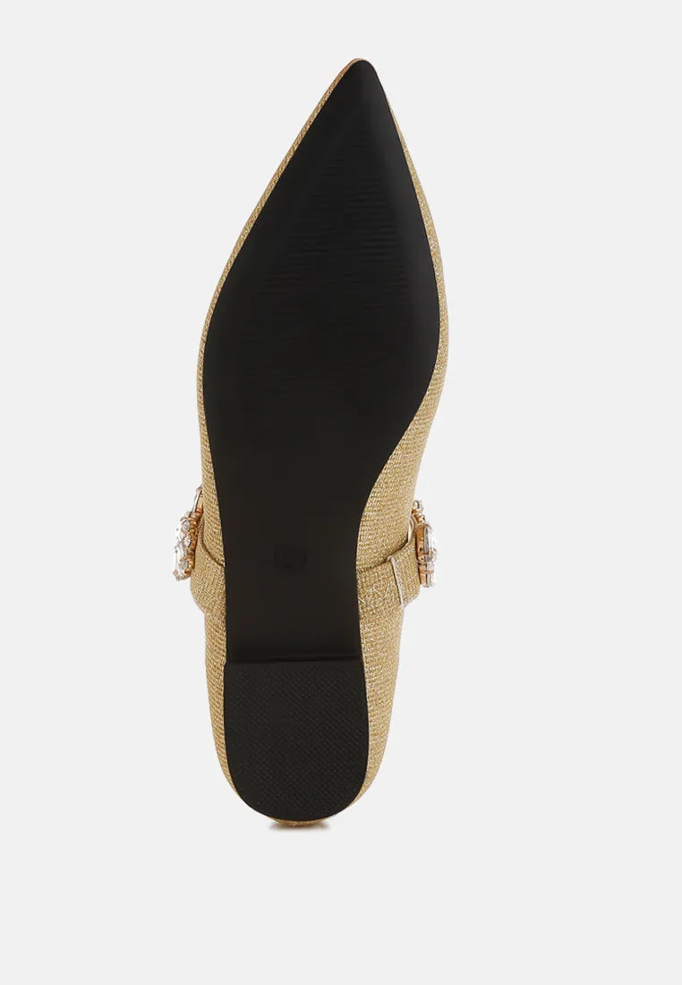 Flavia Diamante Brooch Glitter Ballerinas
