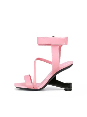 Gessi Ankle Strap Leather Heeled Sandal - Pink