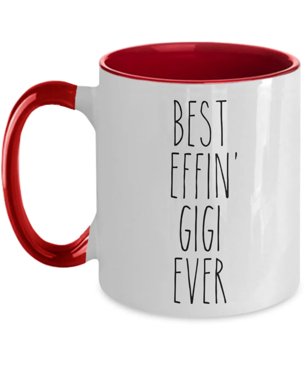 Gift For Gigi Best Effin' Gigi Ever Mug Two-Tone Coffee Cup Funny Coworker Gifts