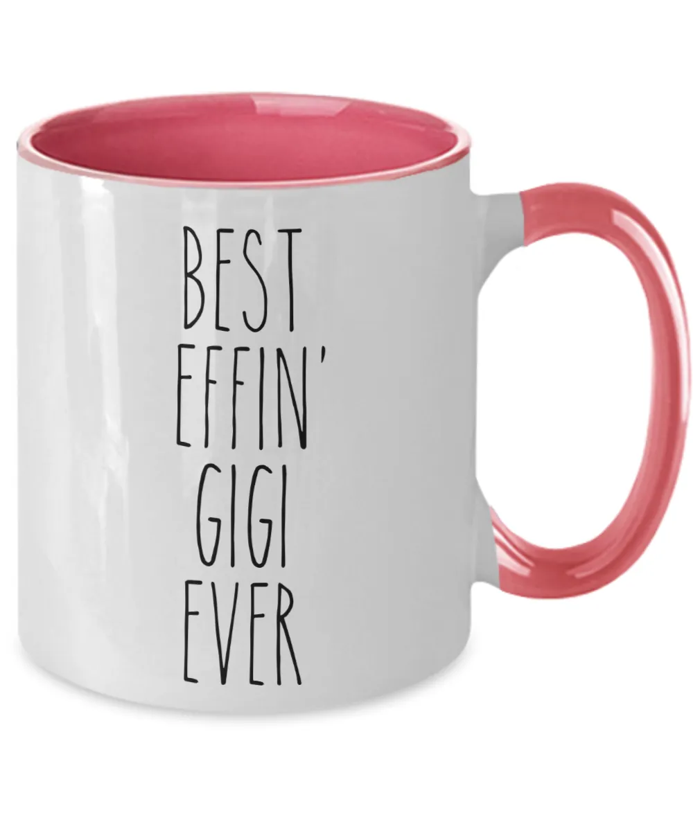Gift For Gigi Best Effin' Gigi Ever Mug Two-Tone Coffee Cup Funny Coworker Gifts