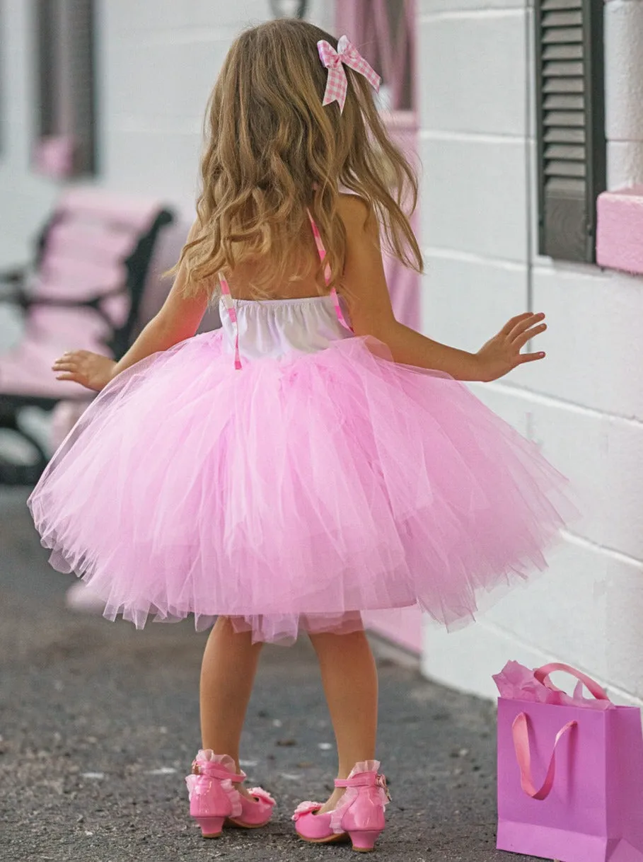 Girls All Dolled Up Gingham Barbiecore Tutu Set Costume