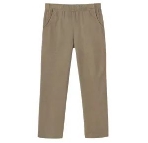 Girls Soft Cotton UPF 50  Jersey Pocket Pants | Dark Khaki