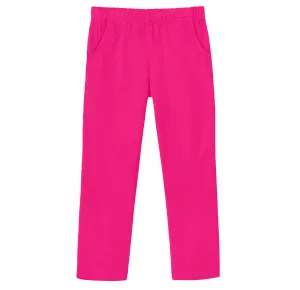 Girls Soft Cotton UPF 50  Jersey Pocket Pants | Hot Pink