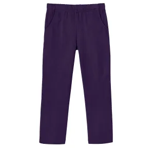 Girls Soft Cotton UPF 50  Jersey Pocket Pants | Purple