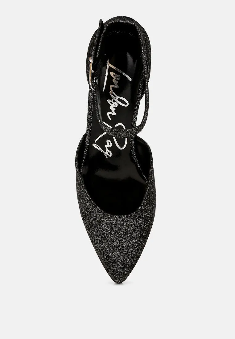 Glitter Block Heel Sandals By RAG