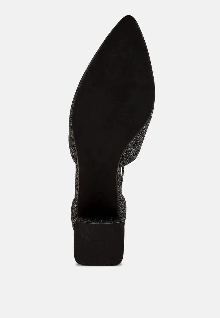 Glitter Block Heel Sandals By RAG