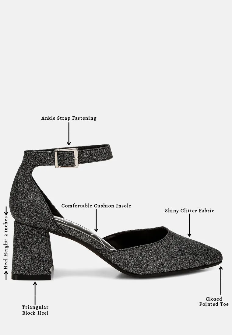 Glitter Block Heel Sandals By RAG