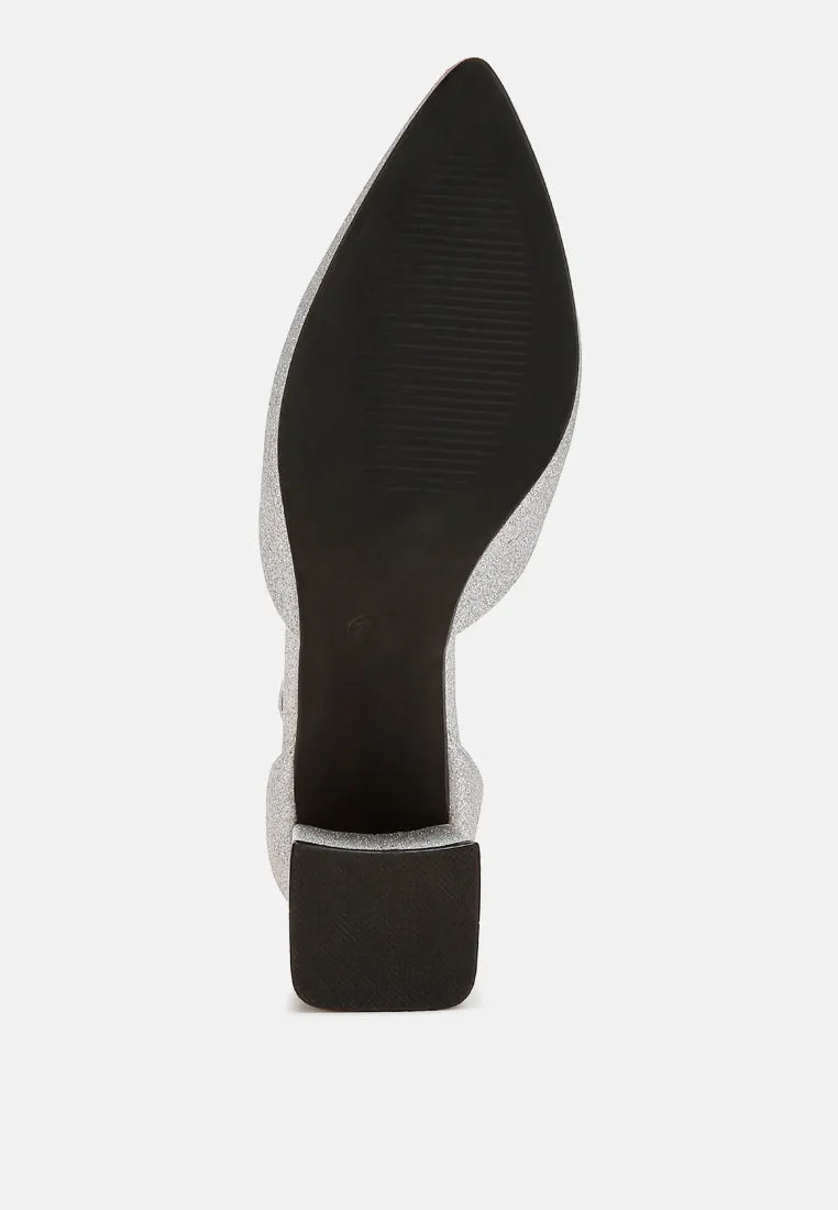Glitter Block Heel Sandals By RAG