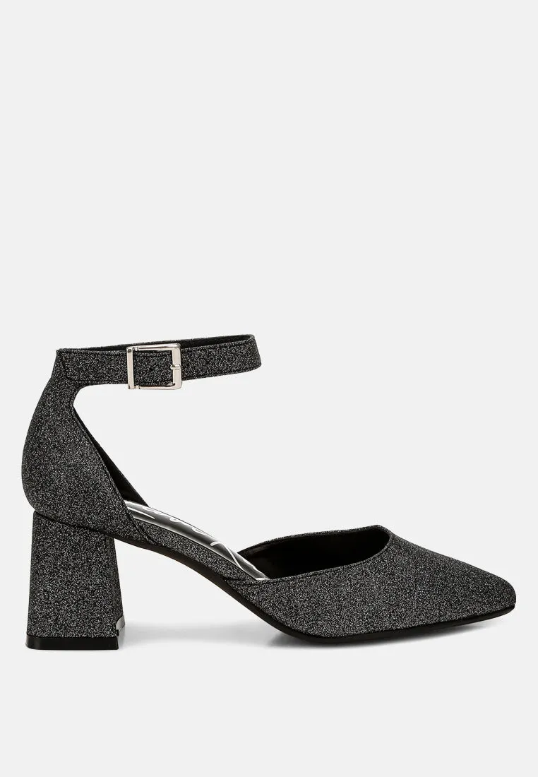Glitter Block Heel Sandals By RAG