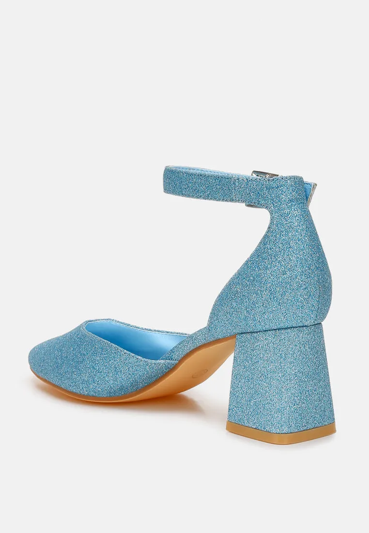 Glitter Block Heel Sandals By RAG