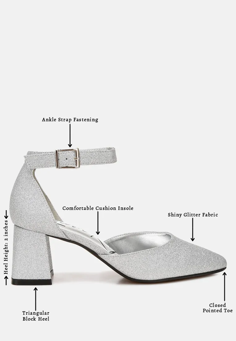 Glitter Block Heel Sandals By RAG