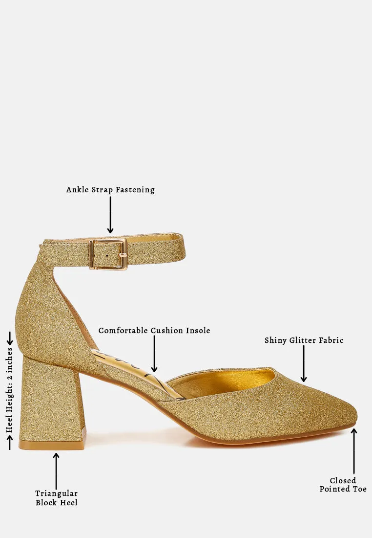 Glitter Block Heel Sandals By RAG