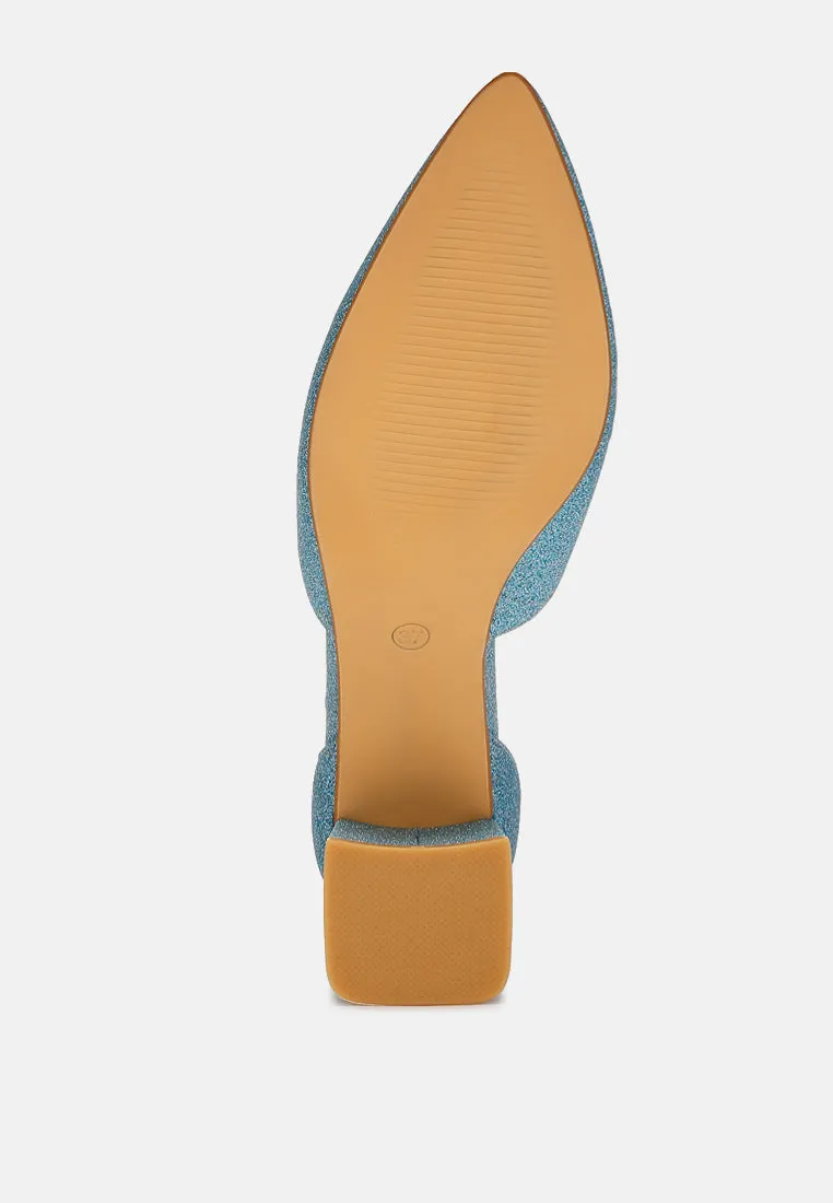 Glitter Block Heel Sandals By RAG