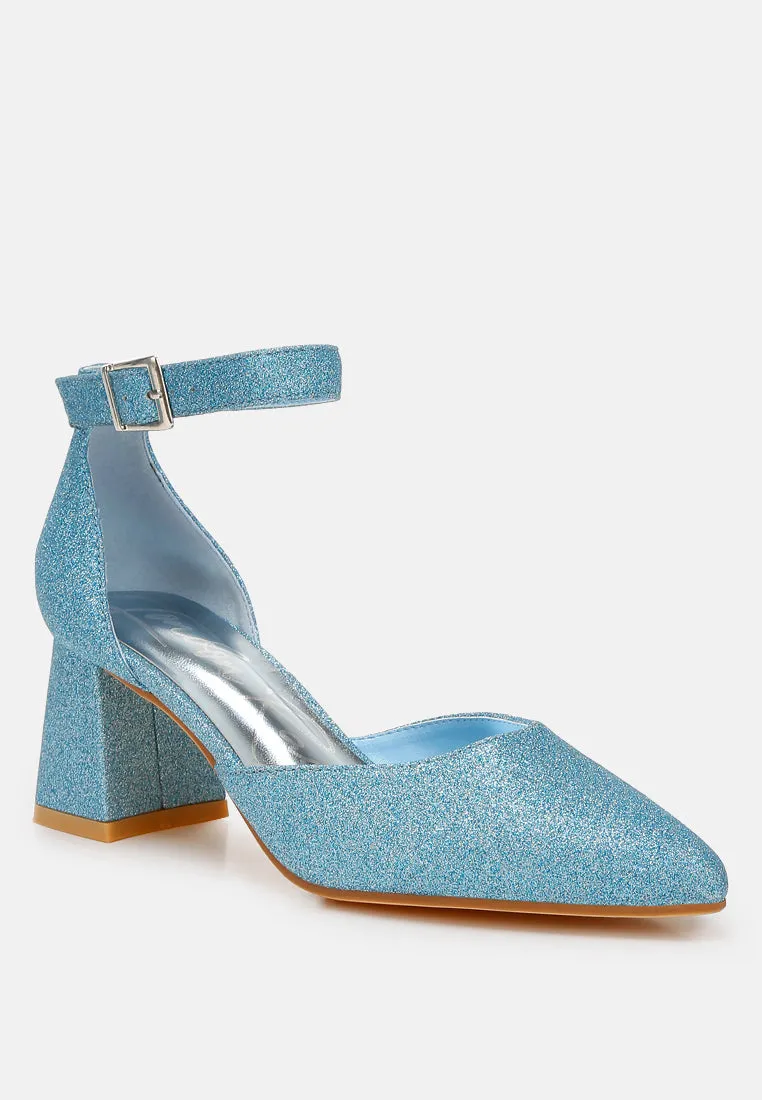 Glitter Block Heel Sandals By RAG