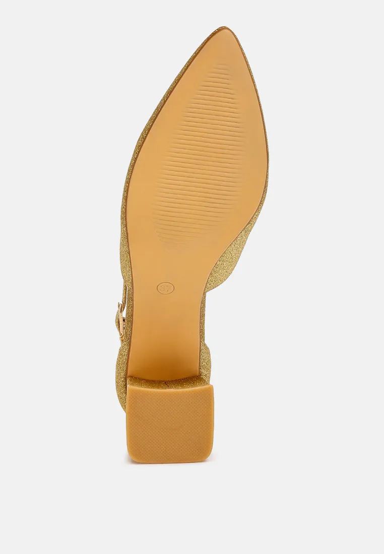 Glitter Block Heel Sandals By RAG