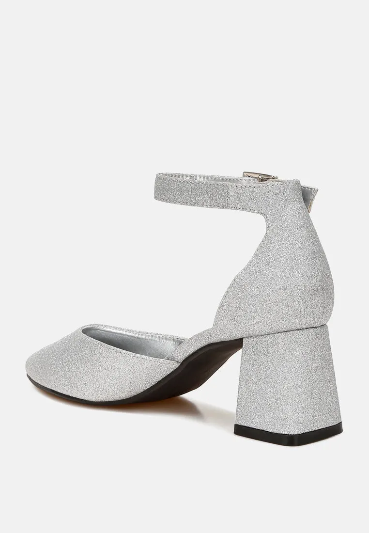 Glitter Block Heel Sandals By RAG