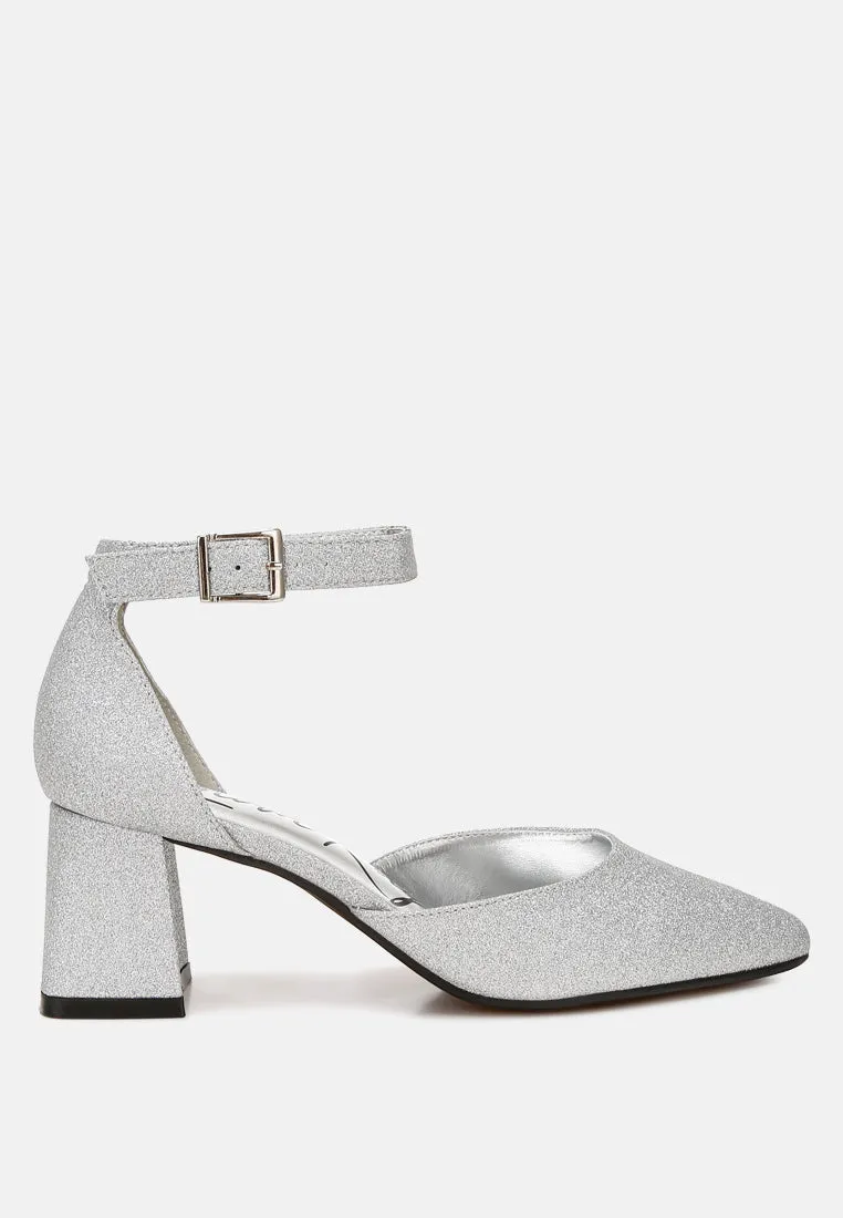 Glitter Block Heel Sandals By RAG
