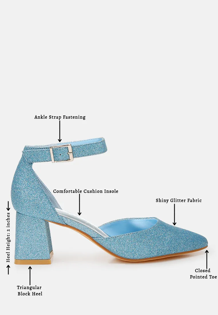 Glitter Block Heel Sandals By RAG