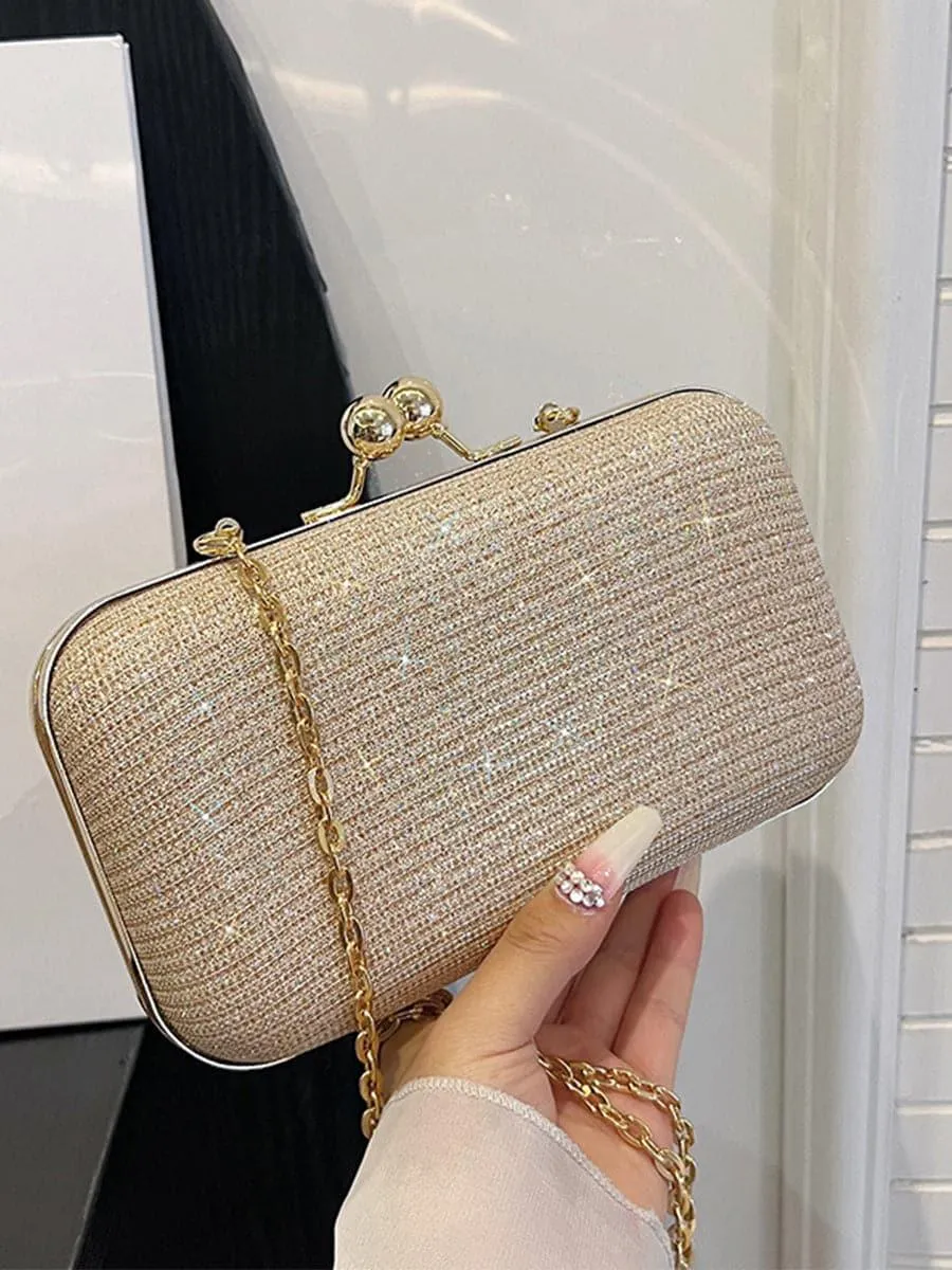 Glitter Chain Box Evening Clutch Bag MNBF094