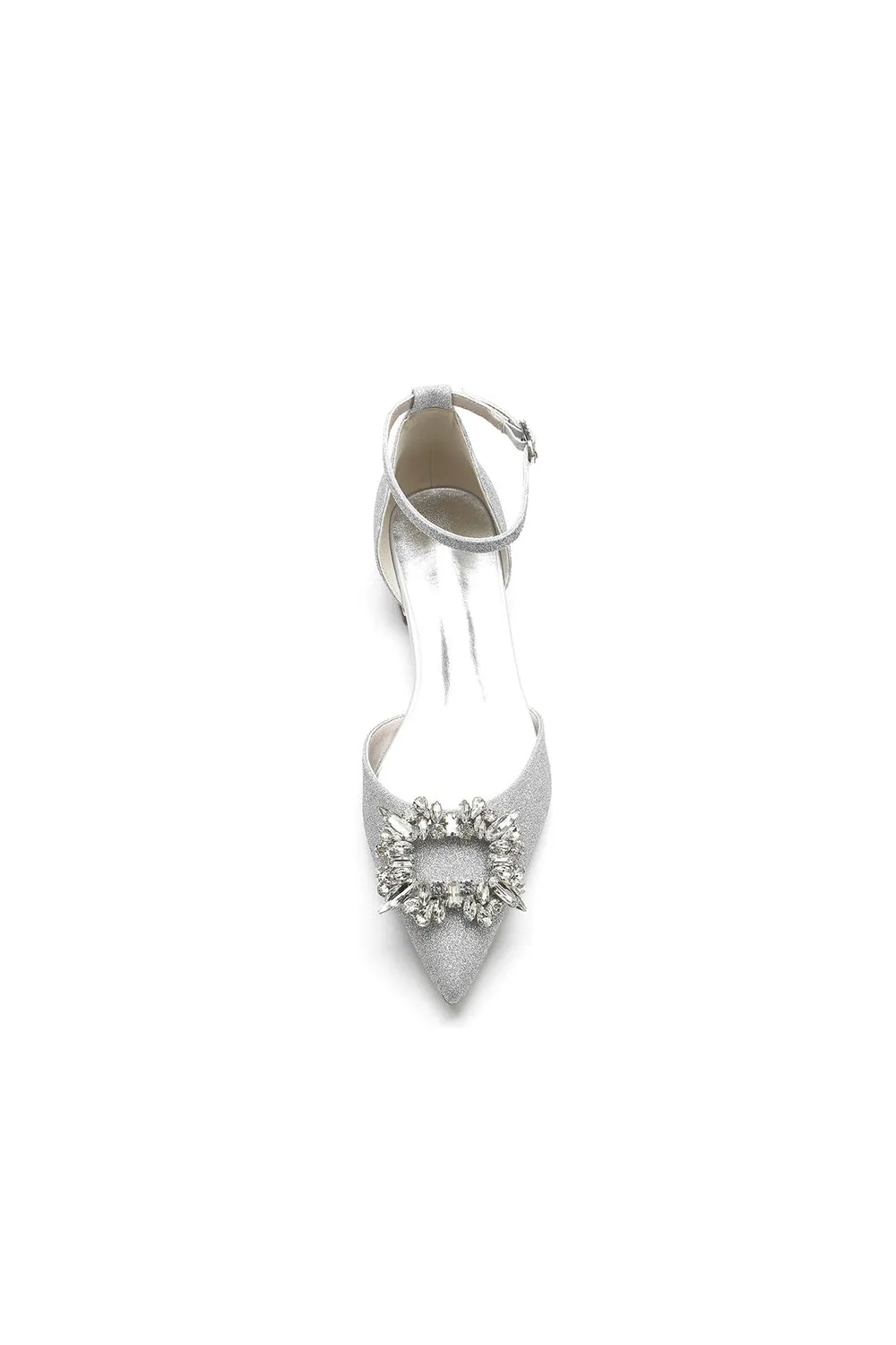 Glitter Crystal Low Heels