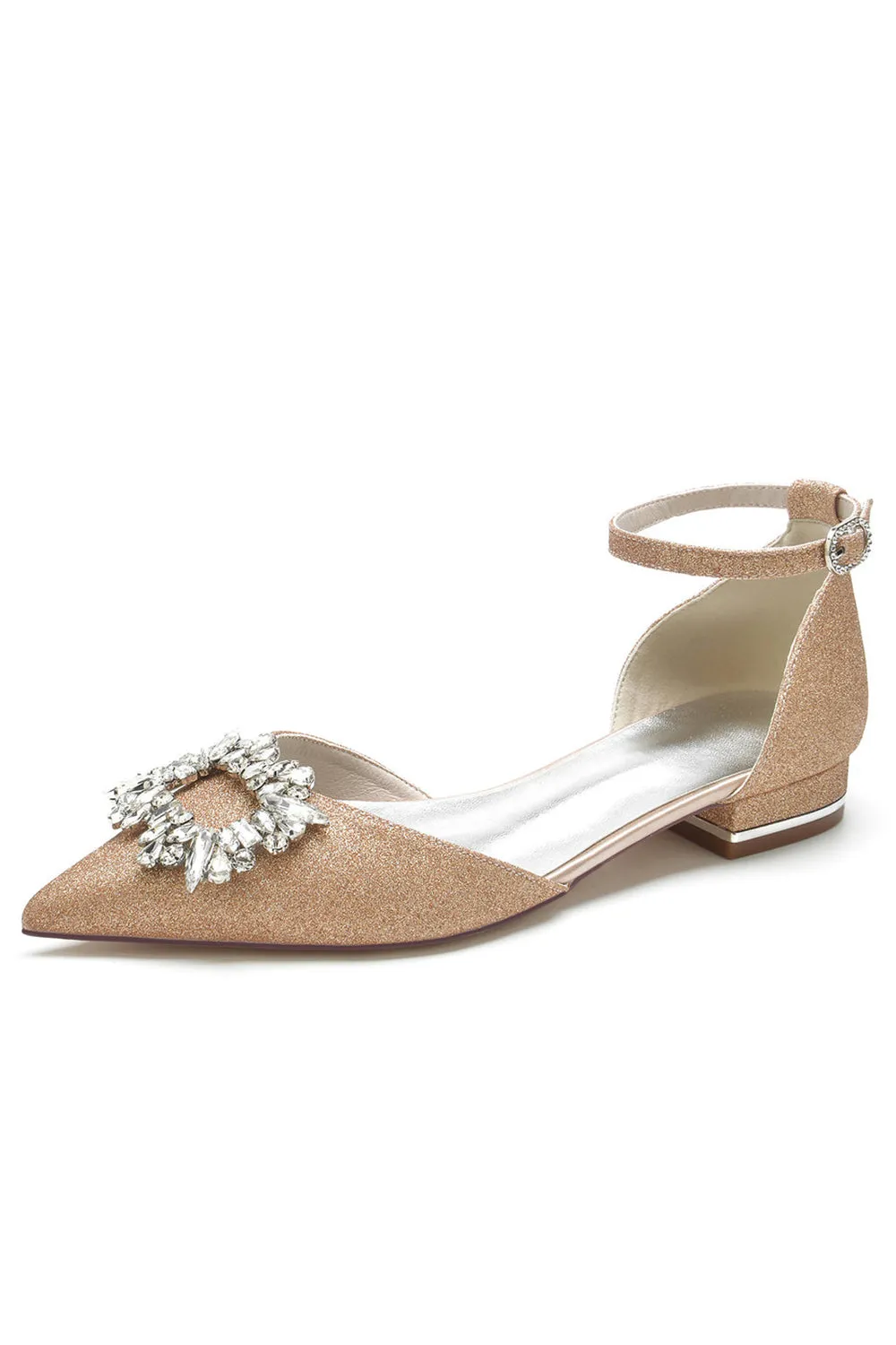 Glitter Crystal Low Heels