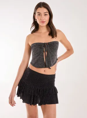 Glitter Key Hole Crop Top