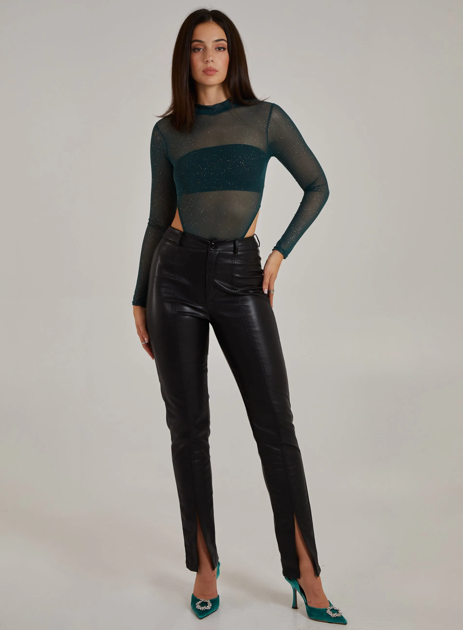 Glitter Long Sleeve Bodysuit