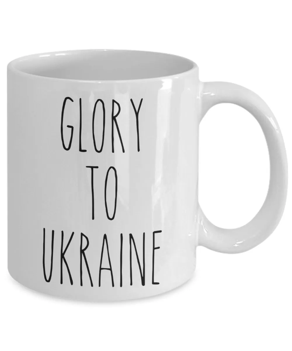 Glory to Ukraine Mug I Stand With Ukraine Coffee Cup Pray for Ukraine Gift