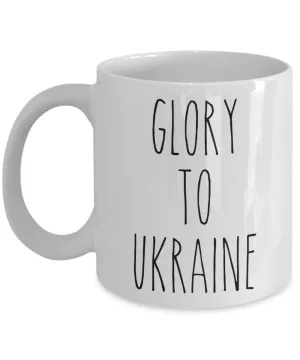 Glory to Ukraine Mug I Stand With Ukraine Coffee Cup Pray for Ukraine Gift