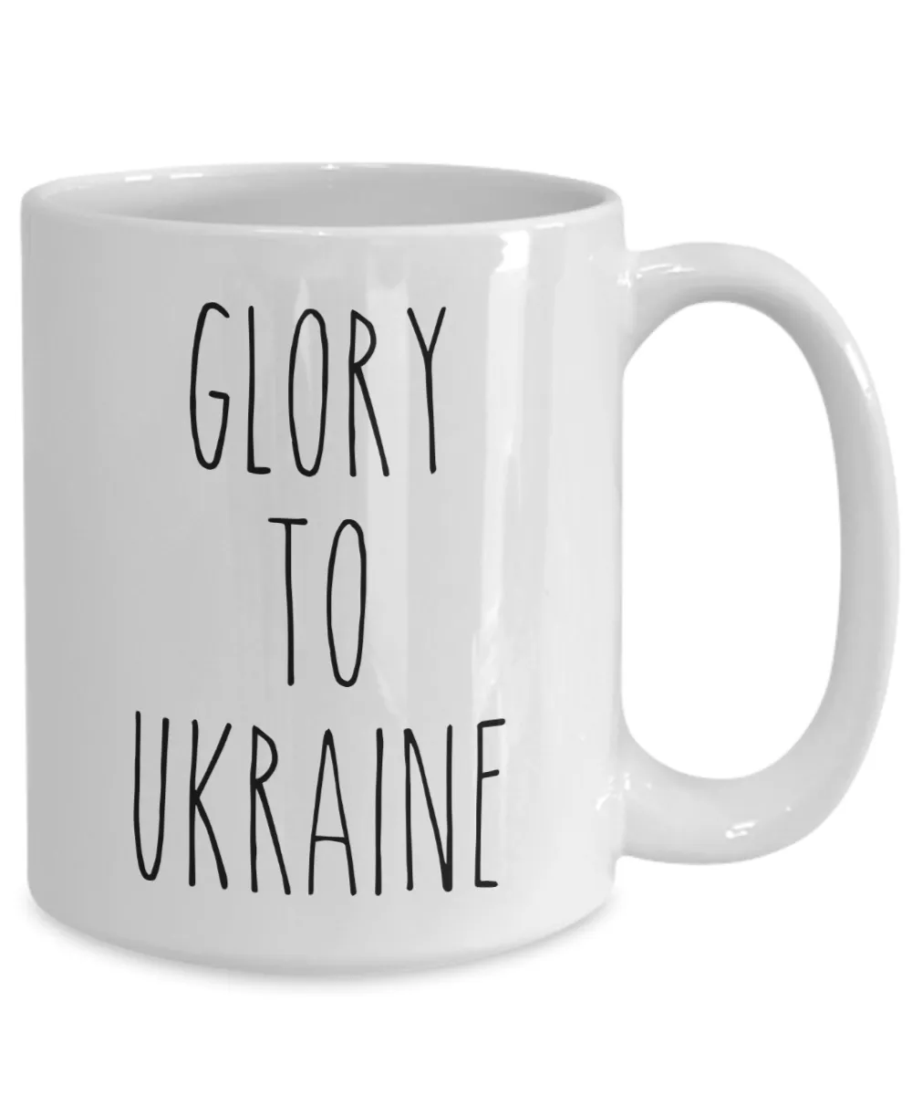 Glory to Ukraine Mug I Stand With Ukraine Coffee Cup Pray for Ukraine Gift