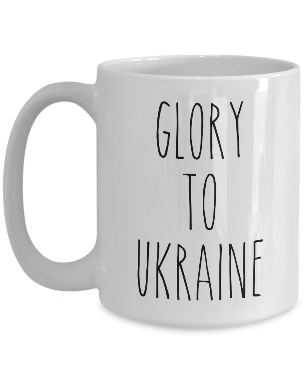 Glory to Ukraine Mug I Stand With Ukraine Coffee Cup Pray for Ukraine Gift
