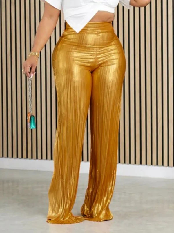 Gorgeousladie Metallic Pants