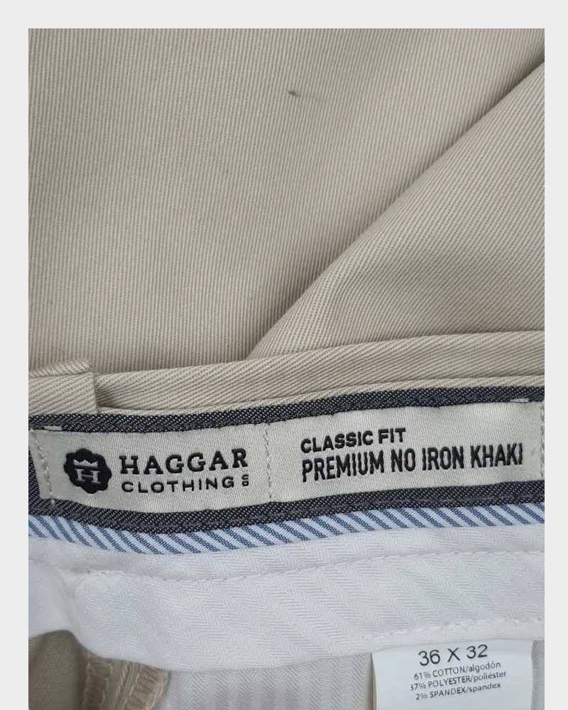 Haggar Clothing Premium Iron Khaki Men Pant ( W36-L32)