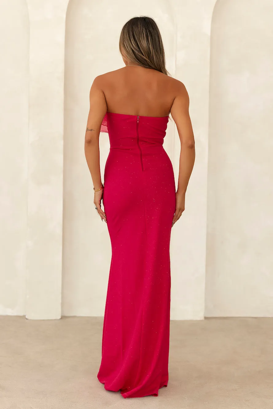 Her Entrance Glitter Maxi Dress Pink