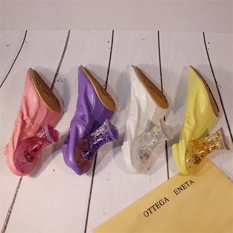 High Heels Glitter Elasticated Leather