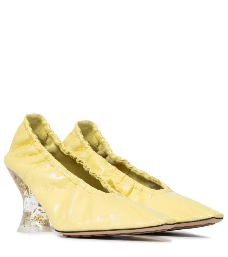 High Heels Glitter Elasticated Leather