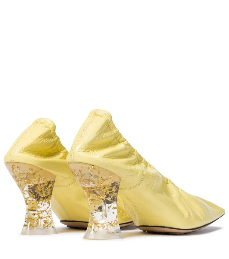 High Heels Glitter Elasticated Leather