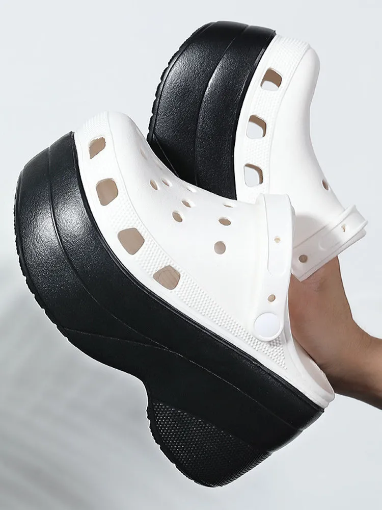 High Platform Solid Sandals