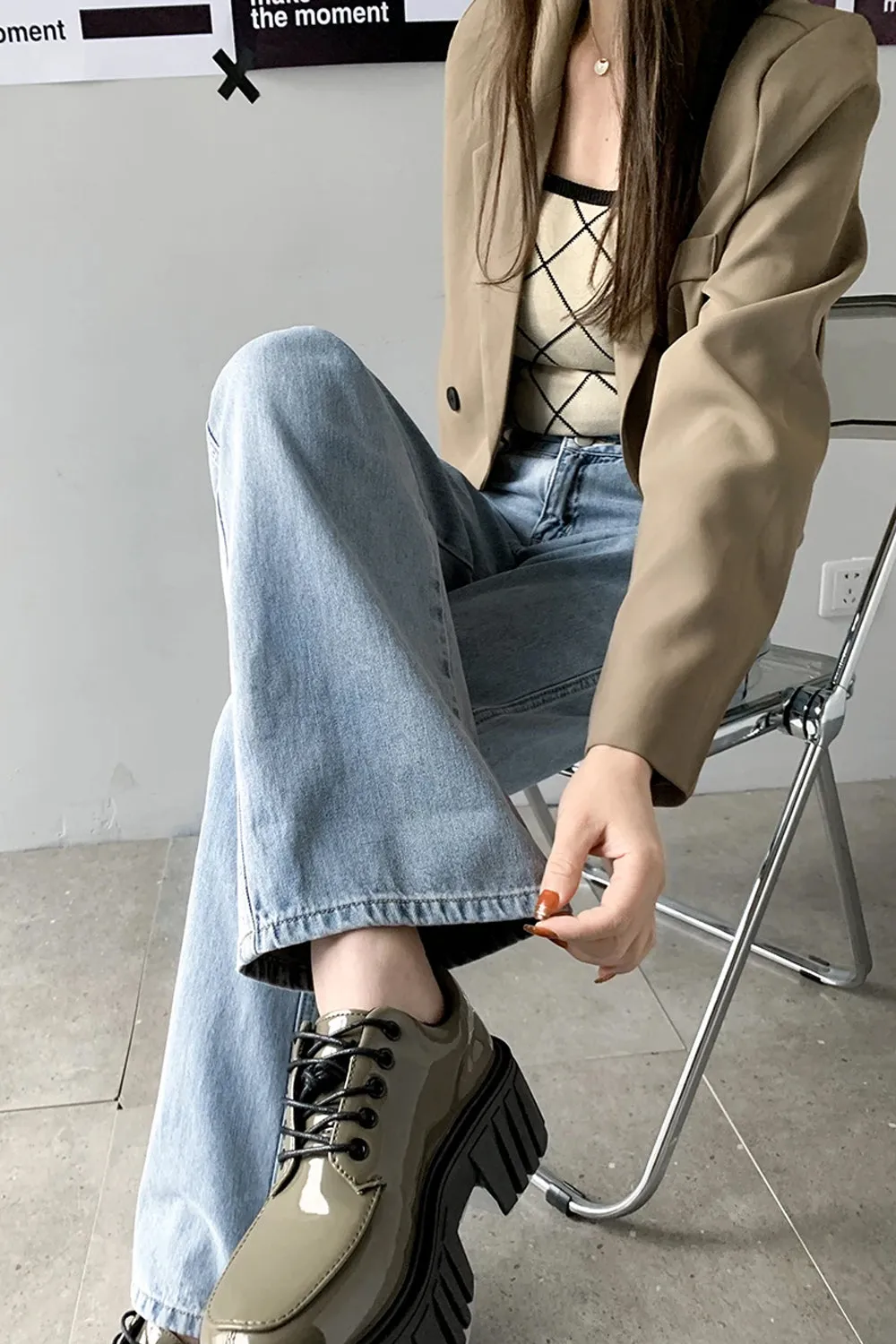 High Waist Comfort Colors Long Jeans Pants