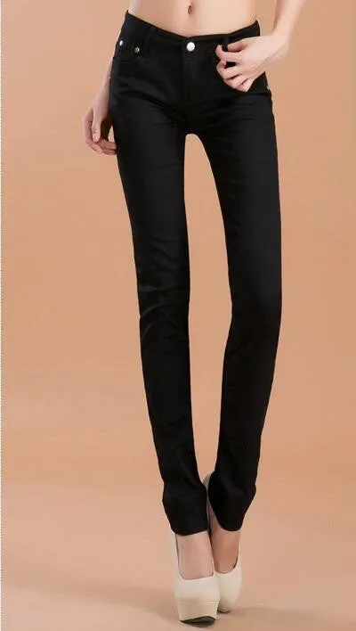 high waist jeans women fashion style Casual Candy Color Pencil Legging Skinny Pants Trousers jeans for Women hot