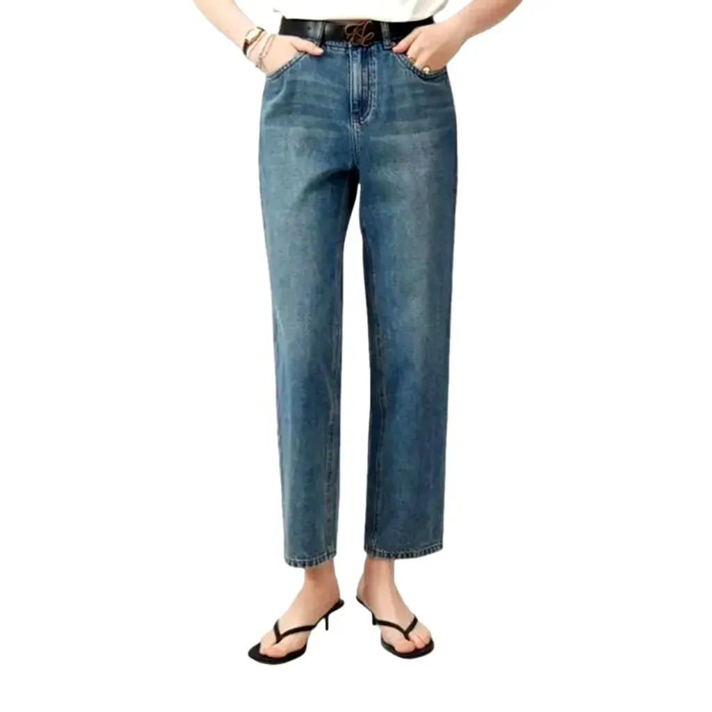 High waist mom-fit women's jeans
