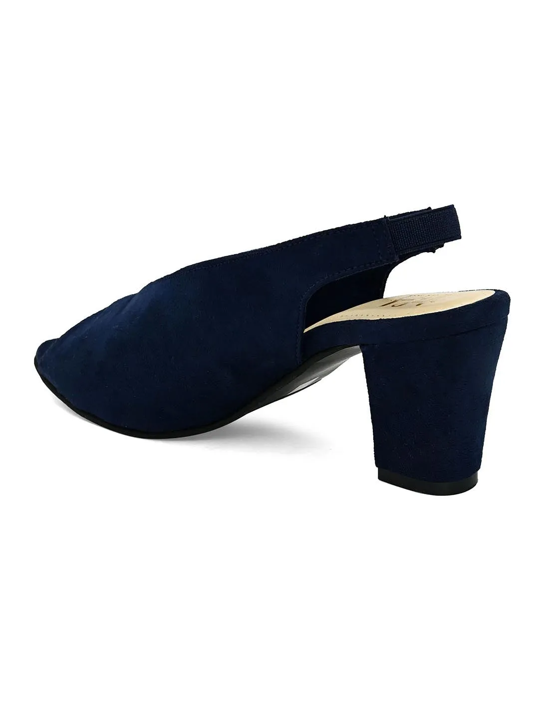 Hydes N Hues Blue Block Peep Toes