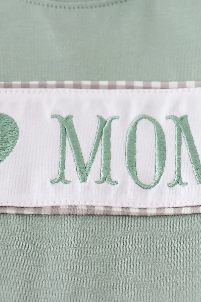 I Love Mom Embroidery Boy Set